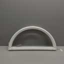 1 Pcs 22 x 10 Inch Entry Door Frame Only Replacement Kit for 1" Glass (Glass Not Included), 1 Lite Exterior Front Door Window Frame Replacement (Round Top)