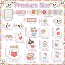 Pasimy Welcome Halloween Bulletin Board Set Cute Ghost Reading Classroom Decorations Pastel Boho Spooky Ghost Paper Cutouts for Halloween Door Wall Decor School Office Home Supplies