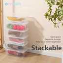 Stackable Plastic Storage Shoebox, BPA-Free Nestable Container with Latching Lid to Organize Shoes, See-Through Box for Home and Office, Multi-Purpose Clear Bins (12 Pack 6 Quart)