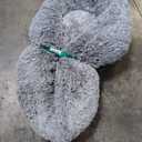 36 inches Donut Dog Bed for Large Dogs - Calming Fluffy Round Pet Bed with Removable & Washable Cover,Fits up to 80 lbs Pets (Dark Grey,Large)