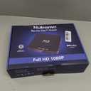 Blu Ray Player 1080P Blu-ray Disc Player for Home Cinema, Dolby Audio/DTS, Plays All DVDs and Region A 1 Blu Rays, Supports 128GB USB Stick, with HDMI and AV Output Connection Cable, NTSC US Standard
