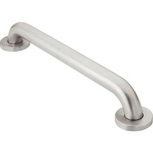 Moen Home Care Bathroom Safety 12 Inch Stainless Steel Handicap Grab Bar for Bathtub and Shower, Elderly Assistance Product with Concealed Screws, 8912