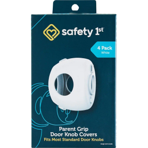 Safety 1st Parent Grip Door Knob Covers, White, One Size,4 Count (Pack of 1) (HS3260600)