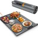 Food Warming Mat - Portable Party Buffet Electric Warming Tray, Foldable Food Warmer, Timed Off, Temperature Adjustable, Suitable for Daily, Outdoor, Party (Gray)