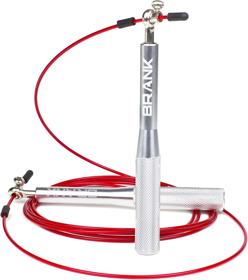 BRANK SPORTS Speed rope set incl. 3 steel spare cables | Ideal for Crossfit, fitness, boxing and easy double under | Jump ropes for fitness women and men premium bearing balls | Unbreakable handles