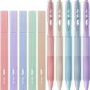 Mr. Pen- Aesthetic Highlighters and Gel Pens, 10 Pack, Pastel Colors No Bleed Bible Highlighters, Black Ink Gel Pens