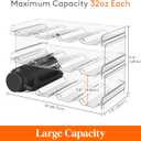 Lifewit Stackable Water Bottle Organizer for Cabinet, Water Bottle Holder, Kitchen Pantry Organization and Storage, Plastic Fridge Wine Racks, Tumbler Travel Mug Cup Holder, 3Pack, Hold 12 Bottles