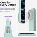 ORNARTO Compatible with iPhone 17 Pro Max Case 6.9", Slim Liquid Silicone 3 Layers Soft Gel Rubber Shockproof Protective Cover with Anti-Scratch Microfiber Lining-Mint Green