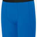 Youth Boys' Compression Shorts - Performance Spandex Athletic Underwear for Basketball with Side Pocket, S