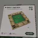 Ropoda Wooden Shut The Box Game (2-4 Players) - Large 4 Sided Board, 8 Dice, Rules - Amusing Addition Game for Kids & Adults, 12 Inch