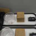 Wireless Charging Table Lamp for Bedroom Set of 2, Touch Control Dimmable with Type C USB Ports & AC Outlet Bedside Nightstand Lamp, Glass Shade Industrial Desk Lamp for Home Office, Bulbs Included