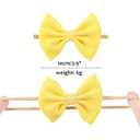 Cinaci 30 Pack Super Stretchy Nylon Hair Bands with Solid Bow Hair Bands Accessories for Baby Girls Infants Toddlers Kids Teens (30 as Shown)