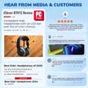 iClever BTH12 Kids Bluetooth Headphones, Colorful LED Lights Kids Headphones Wireless,74/85dBA Safe Volume,85H Playtime, Fast Charging, Bluetooth 5.2, Over Ear, Built-in Mic for iPad/Tablet/Airplane, Blue