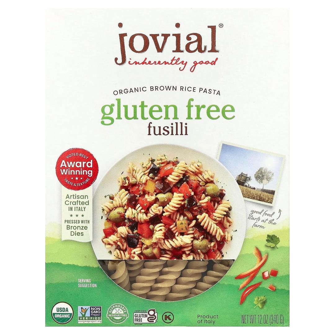 JOVIAL Organic Brown Rice Fusilli Pasta, 12 OZ (EXP 10/07/27)