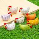 8PCS Chicken Bean Bags Toss for Kids, Nylon Cornhole Bean Bags for Tossing with 1 Carry Bag, Hen Bean Bags for Cornhole Toss Game Set, Party Favor, Carnival Game, Outdoor Toys Supplies