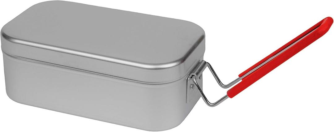 Trangia Mess Tin Reusable Sustainable Storage Container, Red Handle, Small