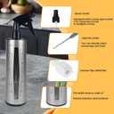 BBQ Spray Bottle & Marinade Injector for Smoking, Upgrade 3 in 1 Food Grade Spritzer Bottle for Smoker(Adding Oil Mist Sprayer), 12oz/350ml