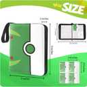 Collectible Trading Card Binder, 400 Pockets Card Holder with 50 Removable Sleeves, Portable Collection Binder Album Book Case Storage, Zipper Card Protective Sleeves for TCG, Sports Card (Nest Cyan)