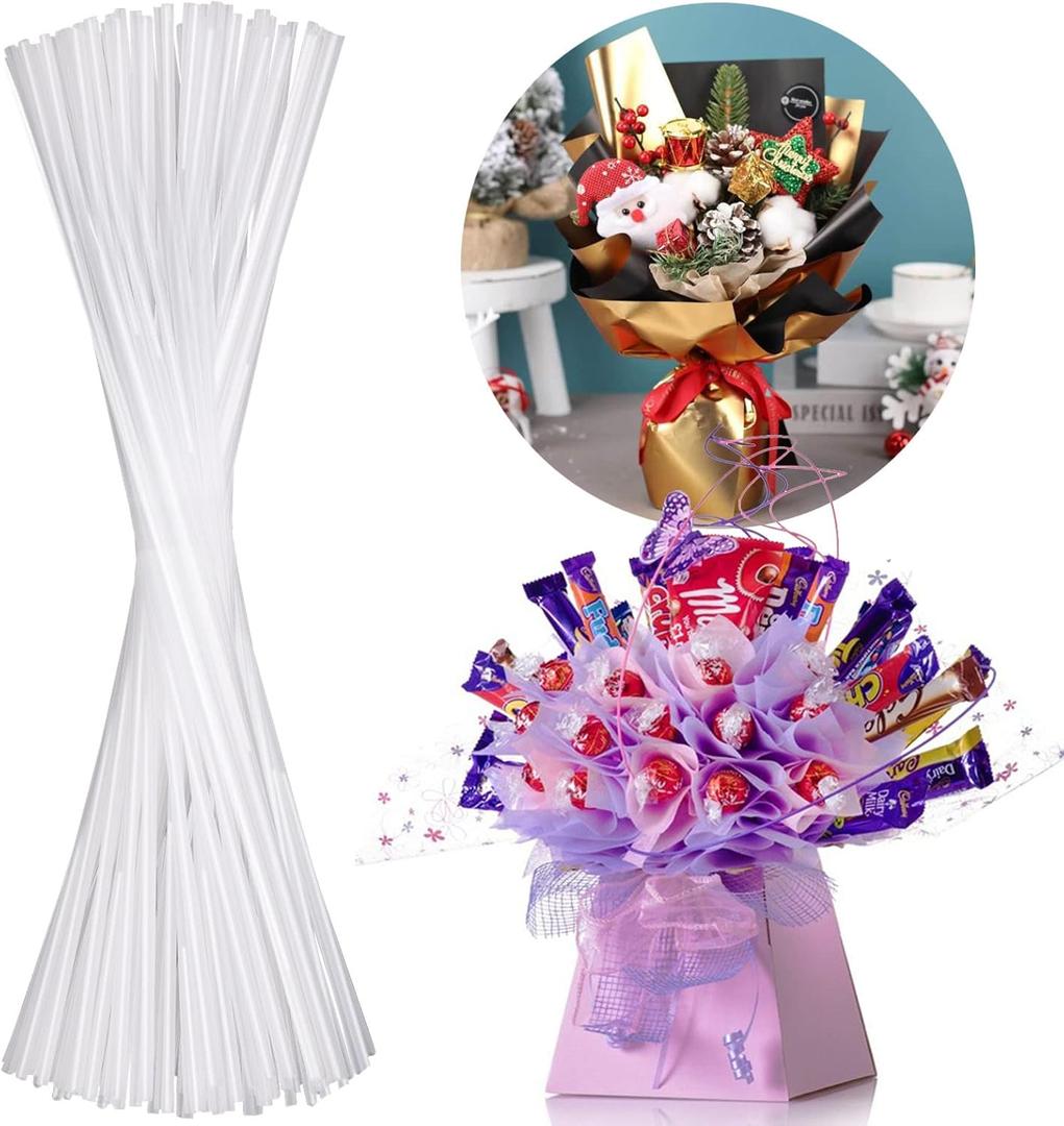 Palksky 100PCS Cake Pop Sticks, Lollipop Sticks,Cakepop Making Tools Accessories for Candies,Lollipops,Desserts,Chocolates Cookies DIY Supplies Bouquet