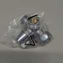 NearMoon Solid Brass G1/2" Shower Arm, 3-Way Diverter Valve for Handheld and Fixed Spray Head, Bathroom Component for Showerhead Combo T-Adapter (Movable Nut, Chrome Finish)