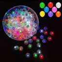 100pcs Multicolor LED Balloon Lights, Rainbow Colored Round Led Flash Mini Ball Lights for Paper Lantern Balloon, Indoor Outdoor Party Event Fun Birthday Party Wedding Halloween Christmas Decorations