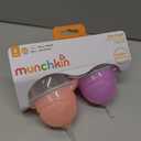 Munchkin Any Angle Sippy Cups for Toddlers, Spill Proof Weighted Straw Cup with Transition Handles for Babies 6 Months and Up, 7 Ounce, 2 Pack, Pink/Purple