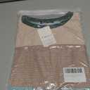 Womens Color Block T Shirts Tops Fashion Short Sleeve Crewneck Knitted Spring Summer Casual Loose Fit (XL, Green)