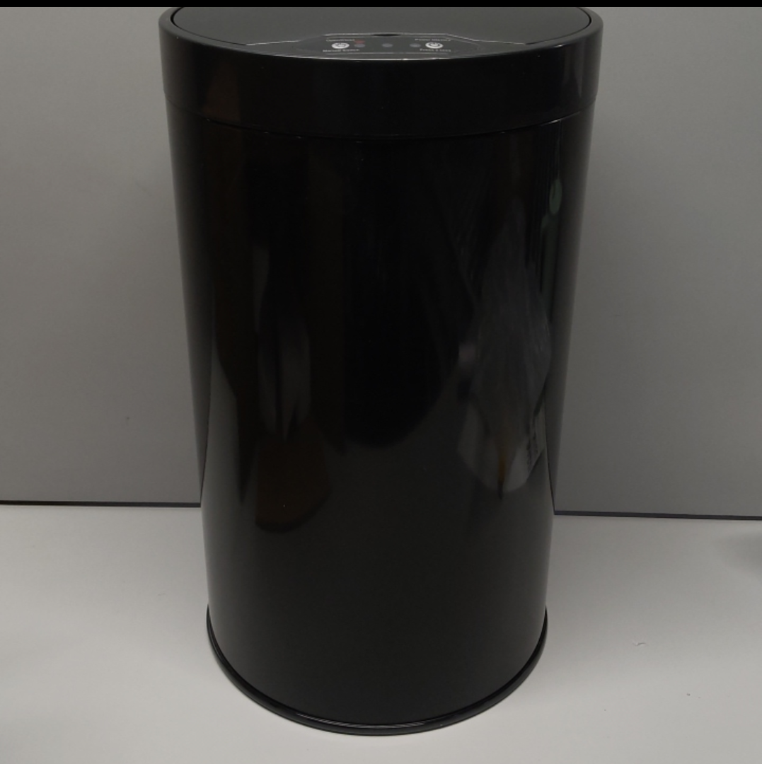 kaylowe Motion Sensor Bathroom Garbage Can with Lid 4 Gallon Stainless Steel Garbage Cans Automatic Touchless Garbage Bin for Kitchen, Bedroom, Office, Living Room, Black