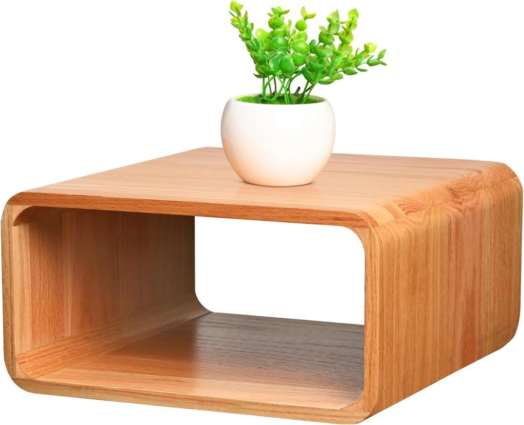 Wooden Cube Storage Shelf Organizer, Bookshelf for Bedroom, Livingroom, Dormroom, Home Office, Studyroom, Home Decor and Contemporary Spaces (Red Oak | Pack of 1), Small, 14 Inches Thick