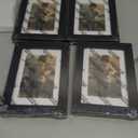 KINLINK 4x6 Frame Black, Solid Wood 4 x 6 Picture Frame with Acrylic Plexiglass for 3.5x5 with Mat, Tabletop and Wall Display Photo Frames 4x6 Black, 4 Pack