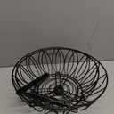 Rice Rat Fruit Stand Vegetables Basket Counter Top Fruit Basket Bowl Storage for Kitchen Home Metal Cast Iron (2 Tier-Black)