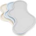 Li&Zhao Plastic Serving Trays - 3 PCS Restaurant Lunch Tray Large Plastic Cafeteria Trays for Serving Food for Party, Picnic, Holidays(3 Colors)