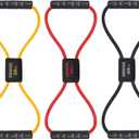 2 x Figure 8 Resistance Bands with Handles for Women Men, Exercise Bands for Back, 8 Shaped Resistance Bands for Arms, Shoulder, Leg Stretching, Physical Therapy, Yoga, Pilates, Home Gym Workout Equipment