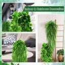 Daifunli 12 Pcs Artificial Hanging Plants Fake Hanging Ferns Plastic Faux Plants for Wall Room Garden Garland Indoor Outdoor Decor No Basket (Boston, Eucalyptus, Ivy Vine, String of Pearls)