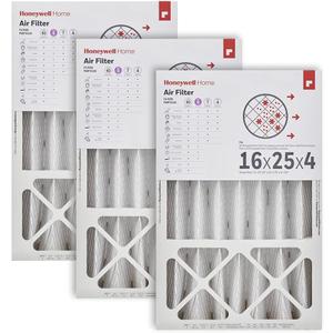 Honeywell Home 16x25x4 MERV 8, AC Furnace Air Filter, 3 PACK (CF408F1625-3PKAM) (Actual Dimensions: 15.63 x 24.75 x 4.38 in.)