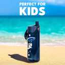 Elemental Water Bottles for Kids - Splash Kids Water Bottle for School with Fun Charm Handle - BPA Free Tritan Plastic Bottle with Straw Leak Proof When Spout is Closed - 18oz - Shark Friends