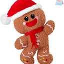 Glow Guards 9'' Santa Claus Gingerbread Man Christmas Ginger Holiday Plush Stuffed Animal Gingerbread Man, 2025 First Christmas Plush for Kids & Adults