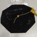 CLERKMANS Doctoral PhD Graduation Velvet Tam with Gold Bullion Tassel, 8 Sided