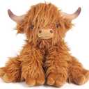 Highland Cow Stuffed Animals, Microwavable & Weighted Stuffed Animal, Highland Cow Plush for Warmth Comfort, Heatable Coolable Lavender Scent Toy, Cute Soft Plushies Gifts for Kids Boy Girl and Adults