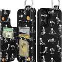Shorogyt for Samsung Galaxy S24/for Samsung Galaxy S25 Wallet Case with Card Holder, Designer Skeleton Pattern Kickstand Magnetic Clasp Back Flip Folio Leather Phone Cases for S24/S25 for Women Girls (16-Black Yoga Skeleton)