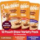 Delectables Non-Seafood Stew Lickable Wet Cat Treats, Variety Pack, 1.4 Ounce (Pack of 12) (EXP 01/22/27)