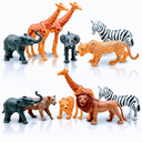 Safari Animals Figures, Plastic Zoo Animals Toys for Toddlers 1-3, Realistic Jungle Animal Figurines for Kids 3-5, 12Pcs Wild African Toys Birthday Gifts Boys Girls