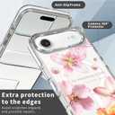 for iPhone 17 Air Case [Compatible with Magsafe],Girls Women Clear Magnetic Case Silicone Shockproof Protective Cover with Pattern Hibiscus Bubbles