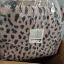 Fluffy Leopard Car Seat Cover 9Pcs Universal Anti-Slip Faux Bunny Fur Plush Auto Seat Cover for Car Pickup SUV (Pink Leopard Dots, 9Pcs)