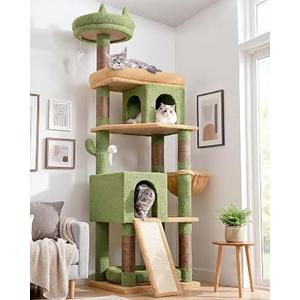Globlazer S72 Heavy Duty Cactus Cat Trees for Large Cats 20 lbs+, Green