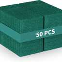 50-Pack Heavy Duty Green Scouring Pads 4x6 Inch | Reusable Non-Scratch Scrub Pads for Kitchen, Dishes, Pots, Pans, Grills & Household Cleaning | Multipurpose Scrubbers for Tough Stains