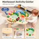 WINGYZ Activity Table for 1 Year Old Toddler, 9-in-1 Multi-Colorful Wooden Montessori Toys, Baby Play Table with Bead Maze Shape Sorter Train Toy, Educational Gifts for 12 Months+ Kids Boys Girls