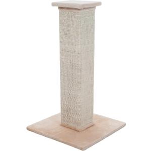 Cat Scratching Post with Carpeted Base - 27.75-Inch Sisal Burlap Fabric Scratcher - Furniture Scratching Deterrent for Indoor Cats by PETMAKER (Beige) Cat Scratching Post with Carpeted Base - 27.75-Inch Sisal Burlap Fabric Scratcher - Furniture Scratching Deterrent for Indoor Cats by PETMAKER (Beige)