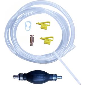 Hand Siphon Pump - Fuel Transfer Pump, Portable Gasoline Transfer Pump with 10 Ft PVC Hoses, Gas Siphon Pump for Water, Diesel, Petrol, Liquid, for Car, Boat, Lawn Mower