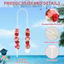Suncalla Flower Graduation Leis Class of 2026 Grad Red Hawaiian Lei Necklace Ribbon Garland Tropical Artificial Flower Sash for Summer School Ceremony Night Party Gift Photo Prop, 43.31 Inches